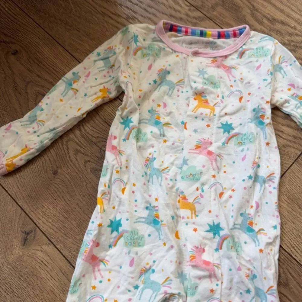 Magnetic Me One Piece Long Sleeve Newborn Baby 5-8lbs Unicorn Print
